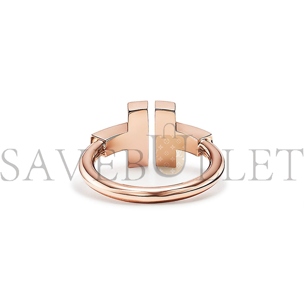 T*f*ny t wire ring in rose gold with mother-of-pearl 64027239